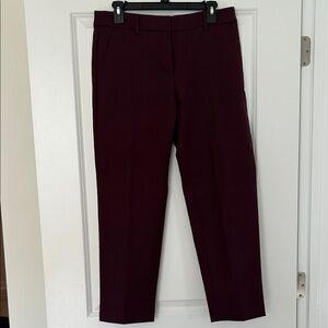 LOFT Burgundy Riviera Slim Pants